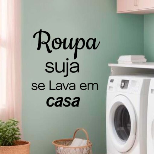 Adesivo de Parede Roupa Suja se Lava em Casa