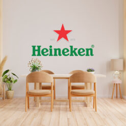 Adesivo de Parede Logo Cerveja Heineken