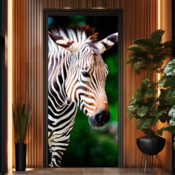 Adesivo Envelopamento Porta Zebra em Close