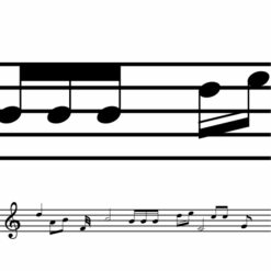 Faixa Decorativa Tablatura Notas Musicais