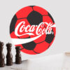 Adesivo de Parede Logomarca Coca Cola na Bola de Futebol