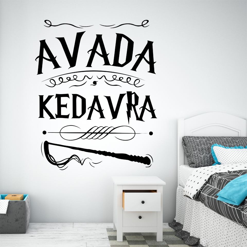 Adesivo Decorativo Frases Feitiços Harry Potter