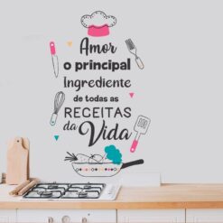 Adesivo de Parede Amor o Principal Ingrediente