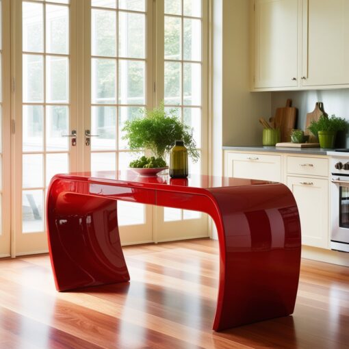 Adesivo Envelopamento Mesa Vermelho
