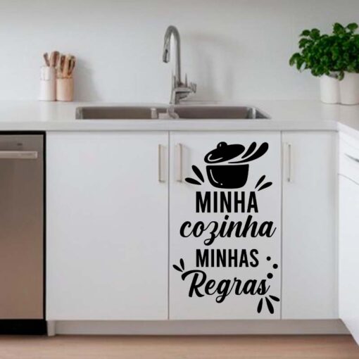 Adesivo de Parede Minha Cozinha Minhas Regras