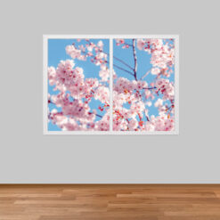 Adesivo Janela Flores Sakuras e Céu