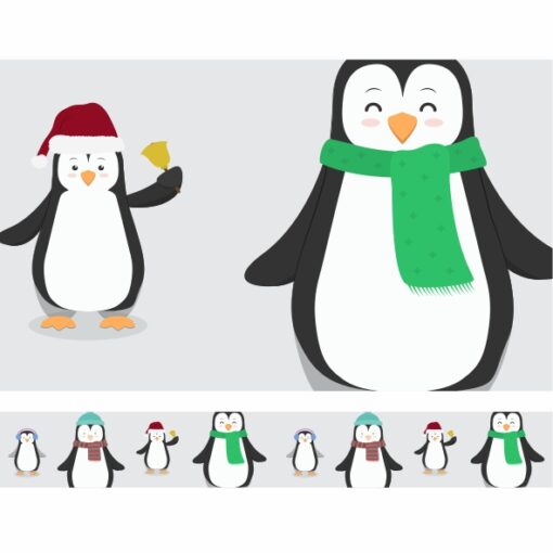 Faixa Decorativa Pinguins com Frio