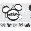 Faixa Decorativa Mickey Mouse em Tons de Cinza